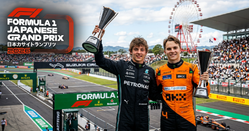 Antonelli claims Japanese GP victory as Piastri takes second