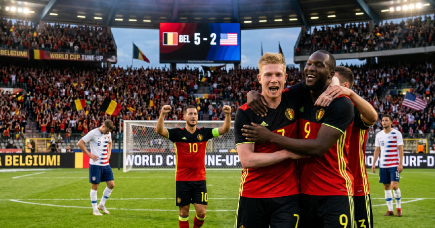 Belgium beats USA 5-2 in dominant World Cup tune-up match