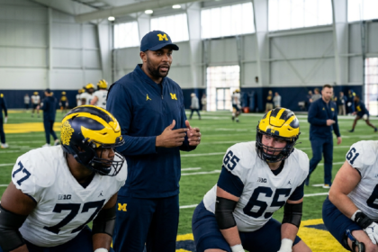 Sherrone Moore reshuffles Michigan football line in spring