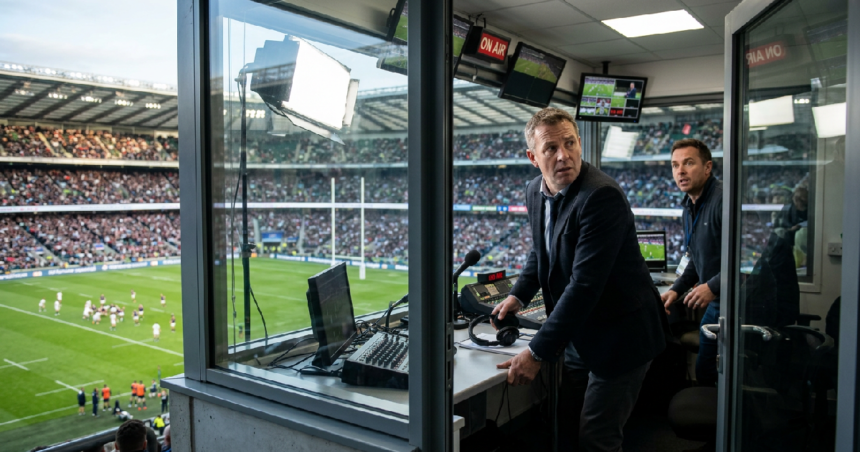 Rugby commentator leaves air during live broadcast incident