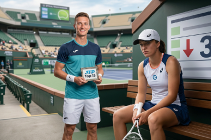 Swiatek slips below world No. 3 while Lehecka hits top 15