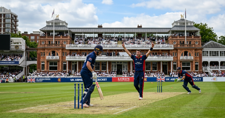 UK Armed Forces T20 Cricket live wickets from Lords