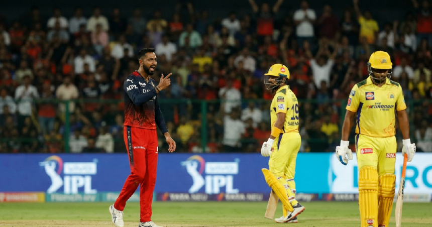 Krunal Pandya double strike leaves CSK reeling against RCB