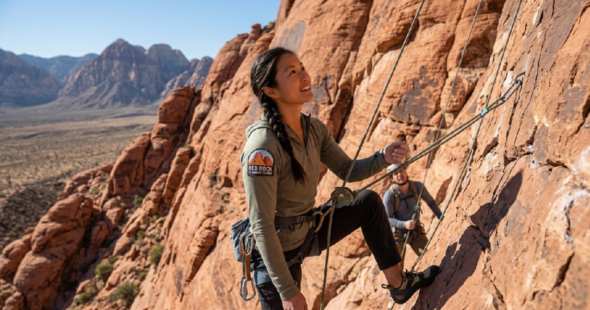 Asian woman guides Red Rock climbing to new industry standards