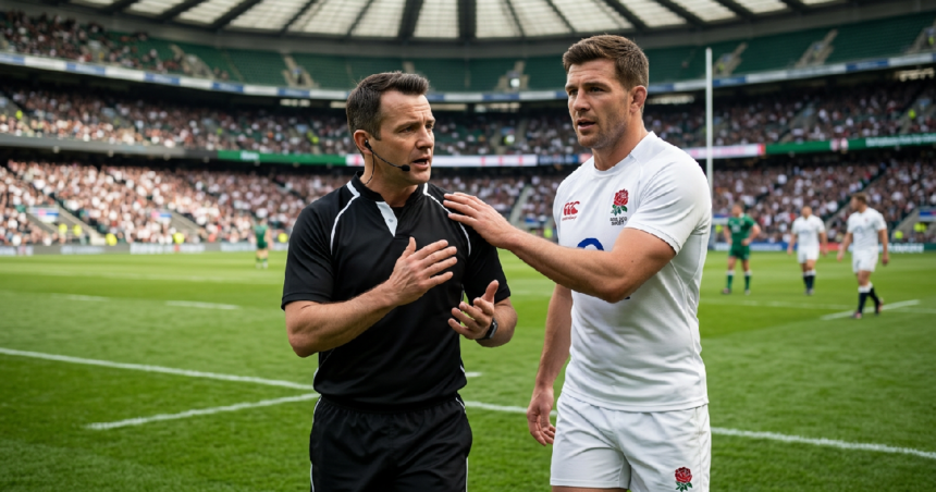 Rugby referee appeals for support as England star intervenes