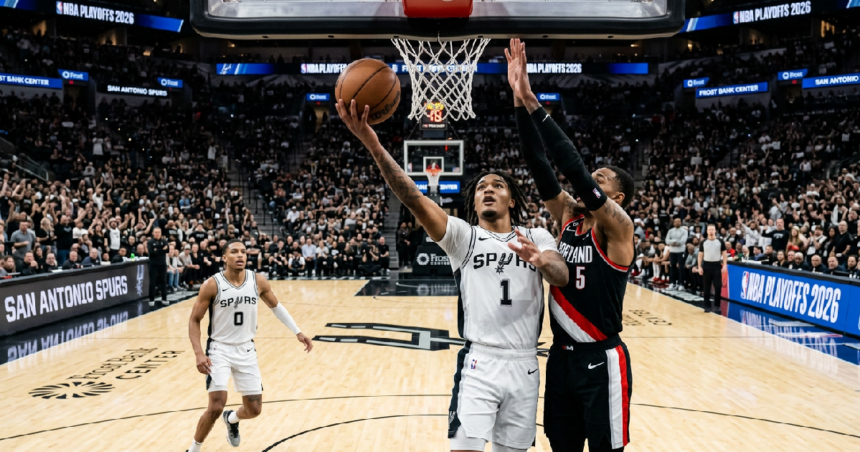 Castle and Harper Lead Spurs to Crucial Playoff Victory Over Trail Blazers