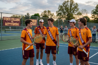 State College tennis sweeps Gettysburg on Senior Night