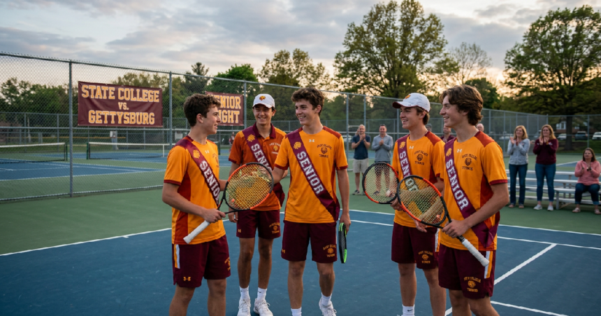 State College tennis sweeps Gettysburg on Senior Night