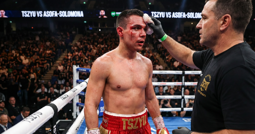 Tim Tszyu battles through blood in Asofa-Solomona card