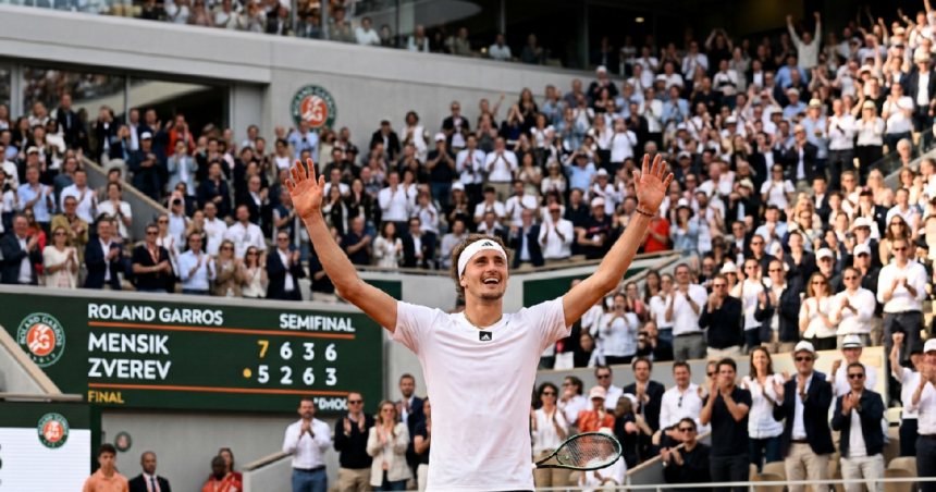 Alexander Zverev defeats Jakub Mensik 7-5, 6-2, 3-6, 6-3 to reach French Open final
