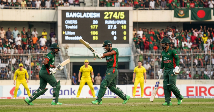 Bangladesh sets 274 target against Australia in Mirpur finale