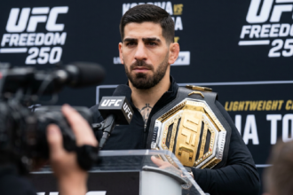 Ilia Topuria refuses handshake with Justin Gaethje over family insults