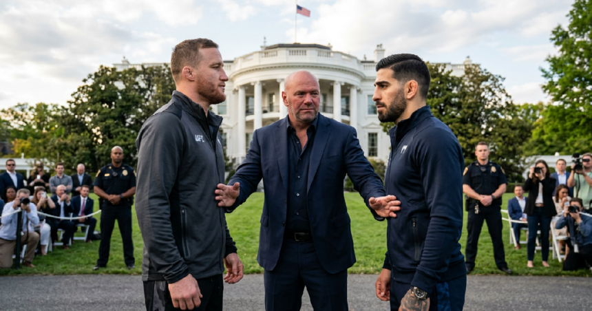 Justin Gaethje targets Ilia Topuria's undefeated streak at White House event