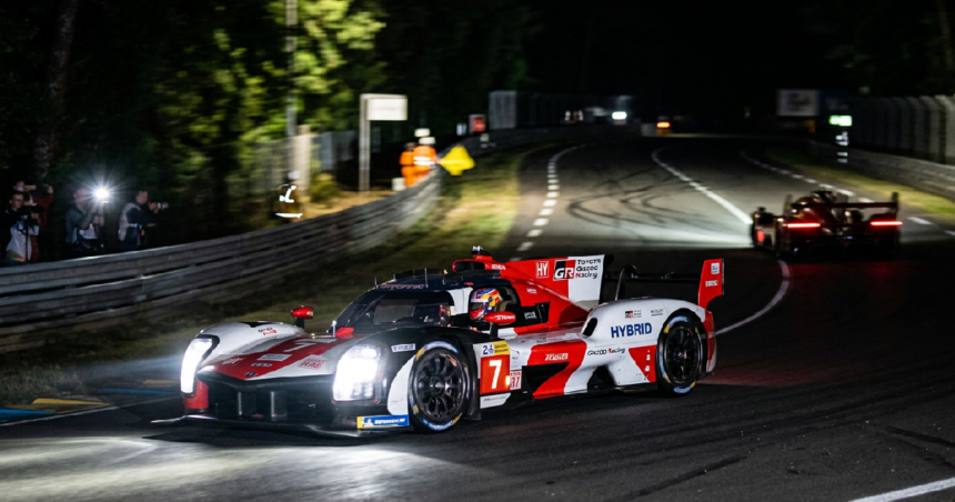 Kamui Kobayashi clocks 3m26.096s lap for Toyota at Le Mans night practice