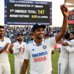 Manav Suthar claims 6/33 on Test debut against Afghanistan