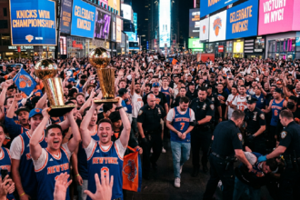 New York Knicks win NBA title, 63 arrested as celebrations turn violent