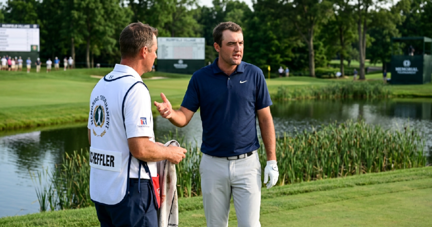 Scottie Scheffler calls out caddie Ted Scott after Muirfield double bogey