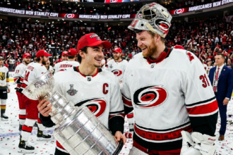 Seth Jarvis praises Frederik Andersen as Hurricanes clinch title
