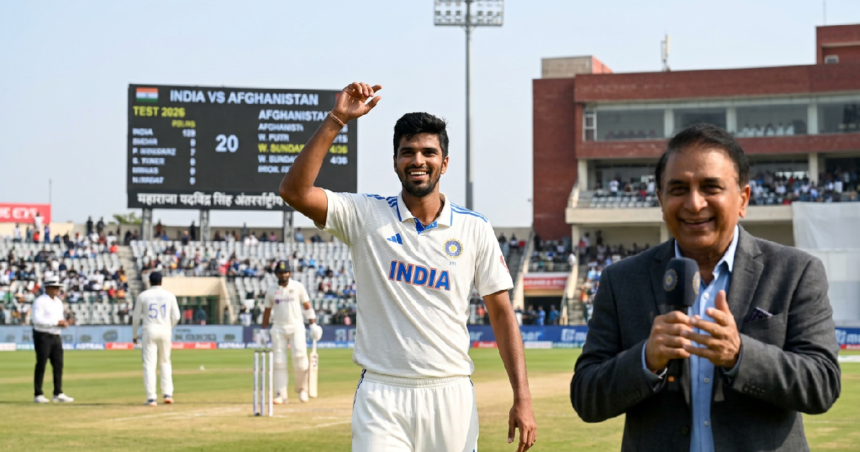 Sunil Gavaskar lauds Washington Sundar's 52 and 4/36 against Afghanistan
