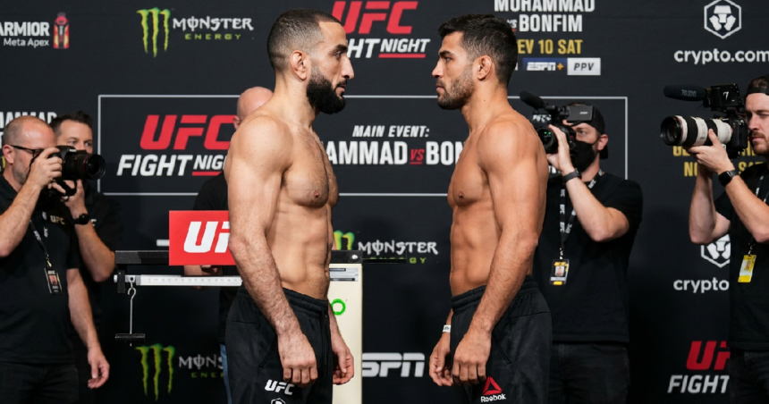 Belal Muhammad and Gabriel Bonfim clear 170.5 pounds for main event